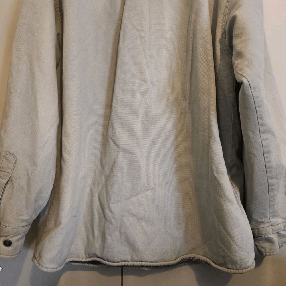 O42 Levi Strauss & CO Mens Cream Button-Up Work Barn Jacket Brown & Cream Lining - Picture 6 of 10